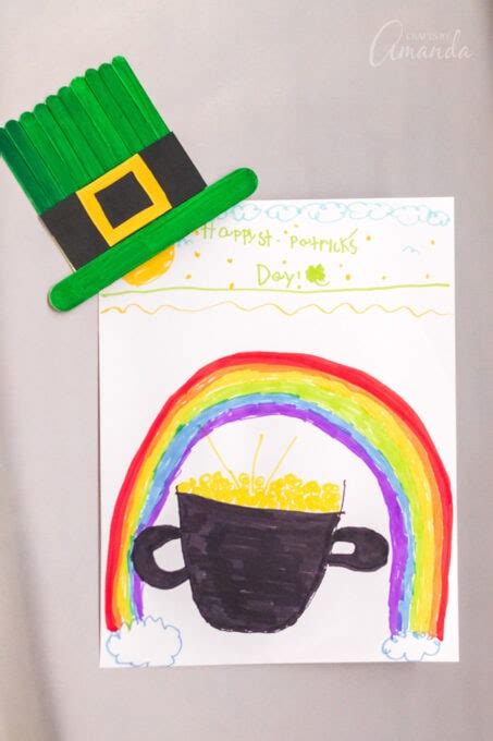 Craft Stick Leprechaun Hat Crafts By Amanda St Patricks Day Crafts