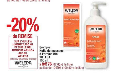 Promo Huile De Massage à Larnica Bio Weleda Chez Cora Icatalogue Fr