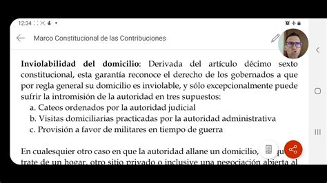 Garantía de INVIOLABILIDAD DEL DOMICILIO Marco Constitucional de las