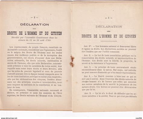 Décrets And Lois Ville Du Havre Déclaration Des Droits Et Des Devoirs De L Homme Et Du Citoyen