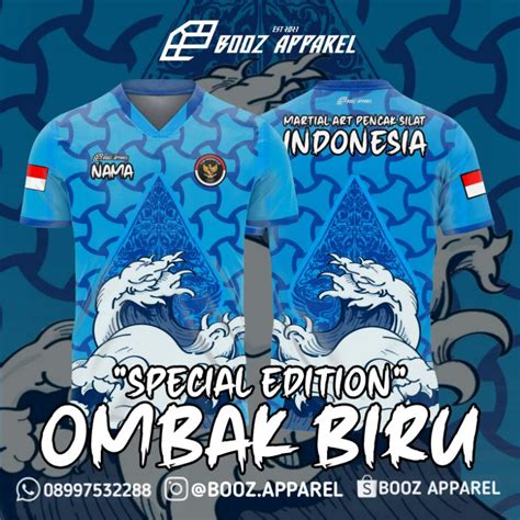 Jual Jersey Pencak Silat Custom Jersey Biru Ombak By Mata Silat