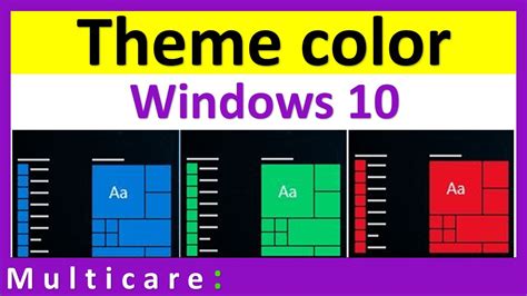 How To Change Theme Color In Windows 10 Youtube