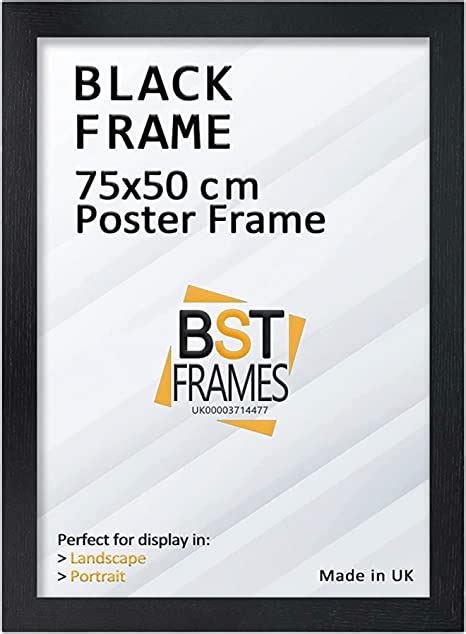 Poster Frame 75cm X 50cm Picture Frames For Wall Black Photo Frame