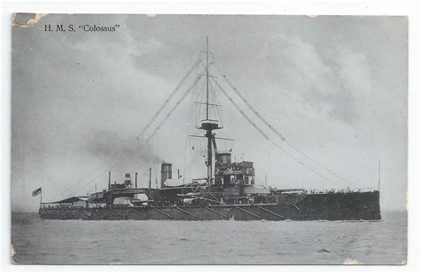 Royal Navy Colossus Class Battleship Postcards