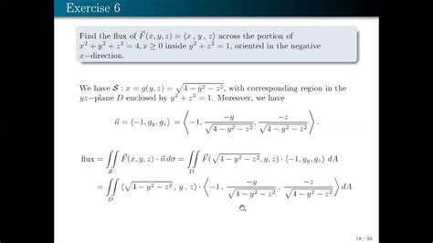 Math 23 Disc 4 5 Surface Integrals Of Vector Fields Part 2 Of 2