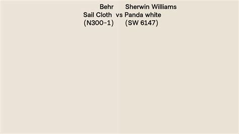 Behr Sail Cloth N Vs Sherwin Williams Panda White Sw Side