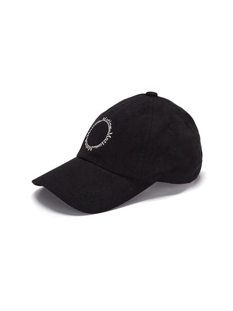 Macaron Logo Ball Cap In Black Matin Kim