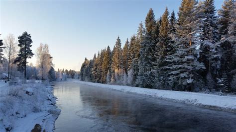 Frozen river stock photo. Image of beauty, ecology, natural - 142046302