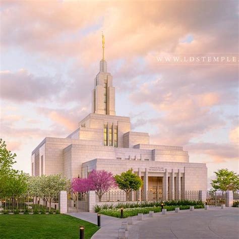 Draper Temple Summer Sunset West - LDS Temple Pictures