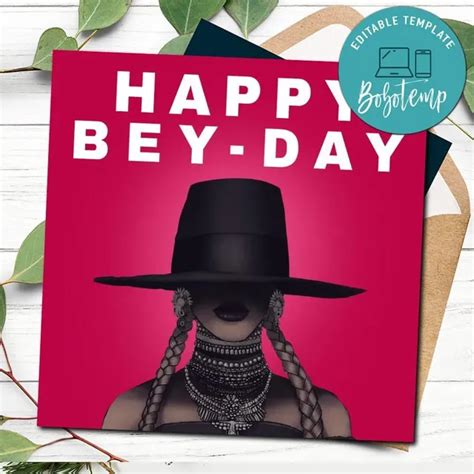 Beyonce Themed Birthday Card