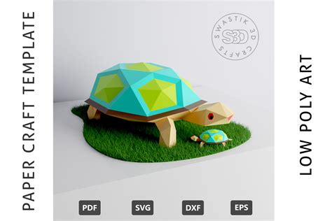 Artstation Pdf Template Of Turtle Papercraft 3d Papercraft Lowpoly