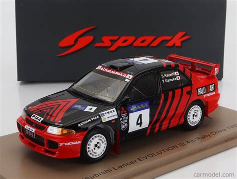 SPARK-MODEL S6519 Scale 1/43 | MITSUBISHI LANCER EVOLUTION III N 4 RALLY CHINA 1997 YOSHIHIRO ...