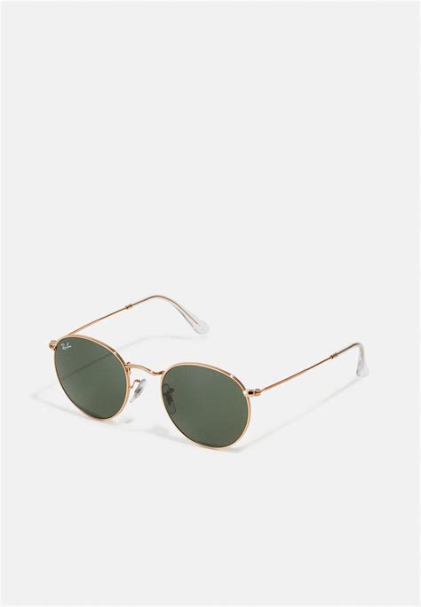 Ray Ban Round Metal Unisex Zonnebril Rose Gold Coloured