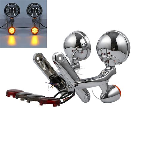 Turn Signal Led Spot Fog Light Bracket Fit For Harley Street Glide Road