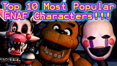 Top Most Popular Fnaf Characters According To The Fans Youtube