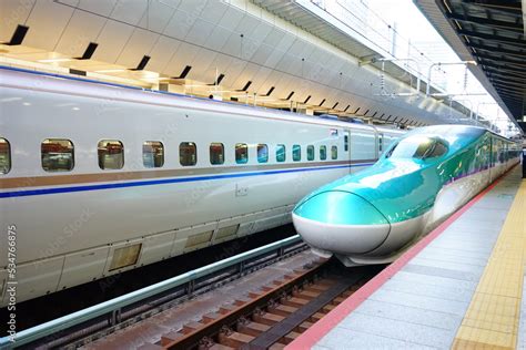 Jr East Tohoku Shinkansen Bullet Train Hayabusa In Japan 日本 Jr東日本