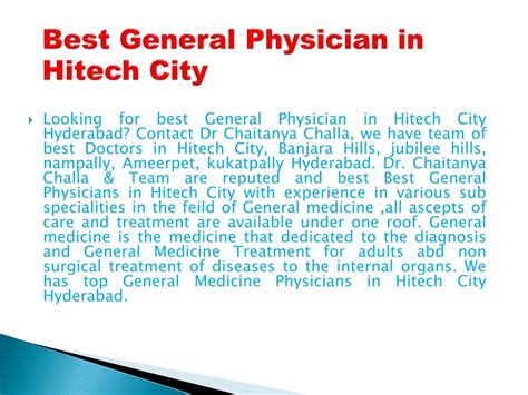 PPT Best General Physician In Gachibowli PowerPoint Presentation