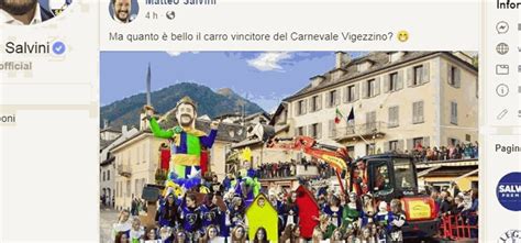 I Complimenti Su Facebook Di Salvini Per I Carri Che Gli Hanno Dedicato