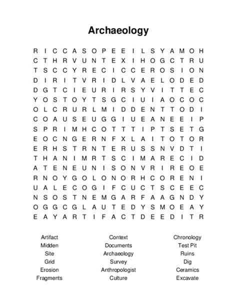 Formation Of Caves Word Search