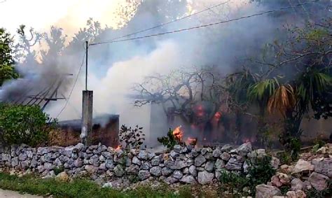 Una Familia Perdi Su Casita De Paja Se Incendi Y Quem En Peto