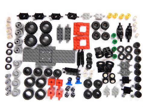 Lego Wheels 125 Pieces Set Pack City Like 6118 Small Large Tyre Axle Base Ebay