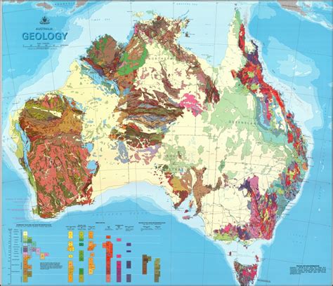 Geology Map Australia Geoscience Australia Poster Paper And Laminated