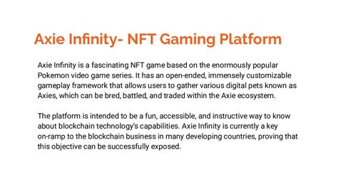 How To Start A Nft Gaming Platform Like Axie Infinity By Using Axie