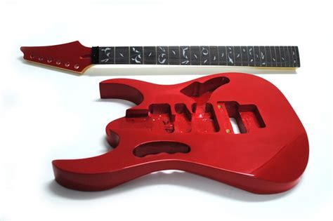 Kit Diy Guitarra Electrica Jem De Tilo Rojo Clandestine Guitars