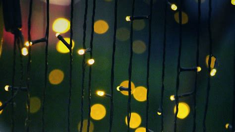 Wallpaper Garland Glare Bokeh Light Bulbs Hd Picture Image