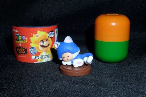 Nintendo Furuta Choco Egg Super Mario Figure Blue Cat Toad Sleeping