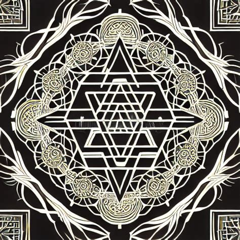 Fondo De Pantalla Vectorial De S Mbolos De Sri Yantra Creative Fabrica