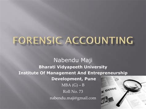 Forensic Accounting Document Explains Key Terms And Processes Ppt