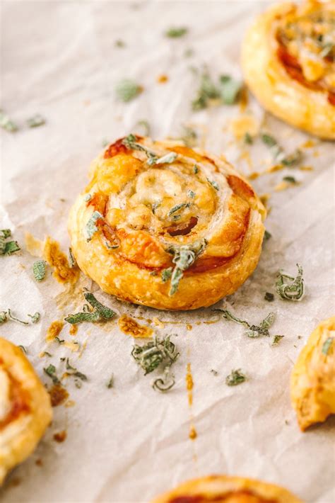 Prosciutto Sage Gruyere Puff Pastry Pinwheels Cooking In My Genes