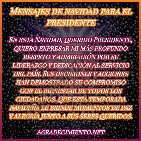 Mensajes De Navidad Para Un Presidente