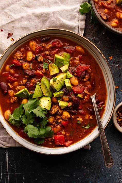 Three Bean Ground Turkey Chili A Simple Palate