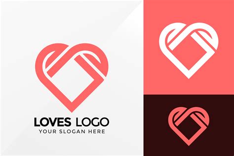 Abstract Love Logo Design Brand Identity Logos Vector Modern Logo Logo Designs Vector