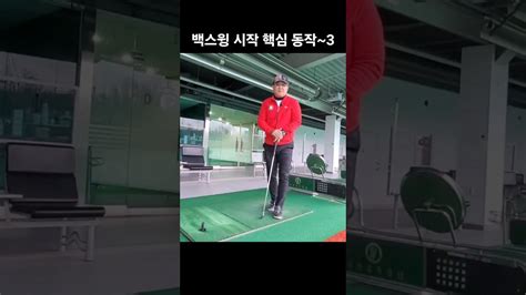 백스윙 시작 핵심 동작~3 골프레슨 백스윙 드라이버 아이언 우드 원포인트레슨 1분레슨 꿀팁 Golf 비거리