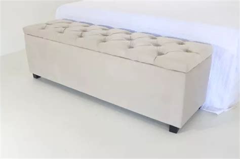 Puf Baú King 190cm Recamier Para Cama Box New Capitone