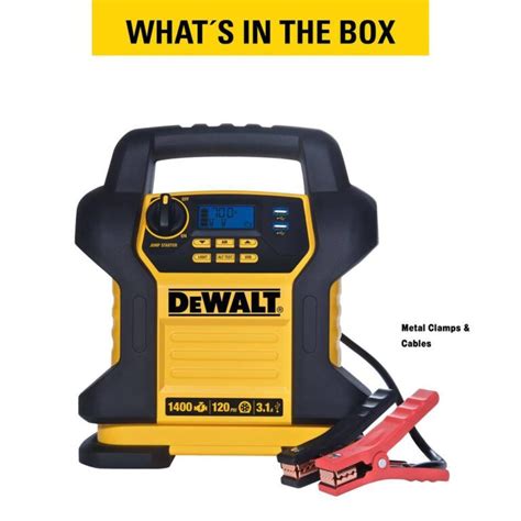 DEWALT DXAEJ14 1400 Peak Portable Car Jump Starter With Digital