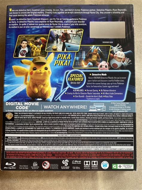 Pok Mon Detective Pikachu D Blu Ray Blu Ray Ryan Reynolds New Ebay