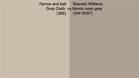 Farrow And Ball Drop Cloth 283 Vs Sherwin Williams Morris Room Grey