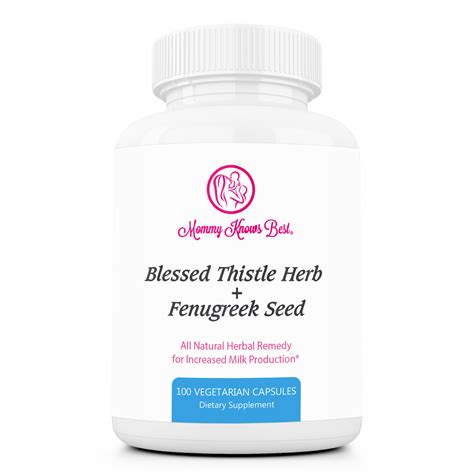 Mommy Knows Best Fenugreek And Blessed Thistle Lactation Aid Support