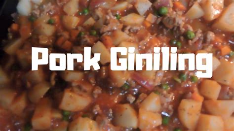 How To Make Pork Giniling Filipino Food Youtube