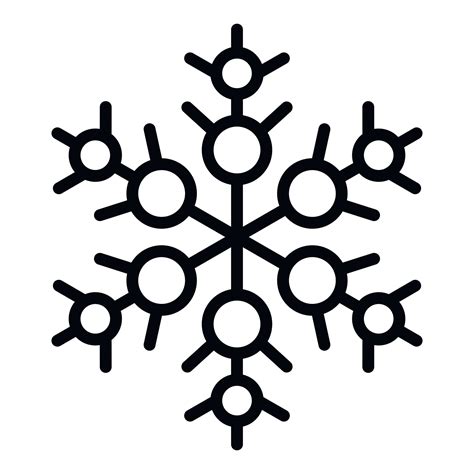 Geometric Snowflake Icon Outline Style 15264153 Vector Art At Vecteezy