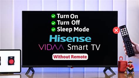 Hisense Vidaa Smart TV How To Turn ON Without A Remote YouTube