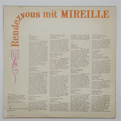 Mireille Mathieu Rendezvous Mit Mireille Schallplatte LP Vinyl 12