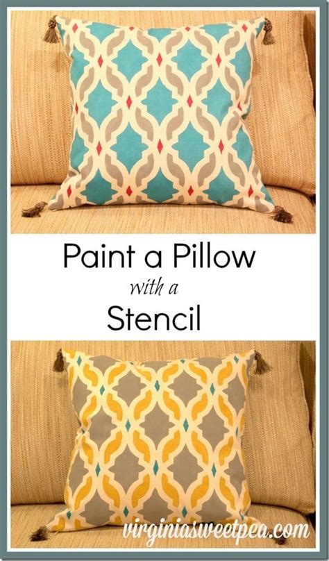 How To Paint A Pillow With A Stencil By Pillows