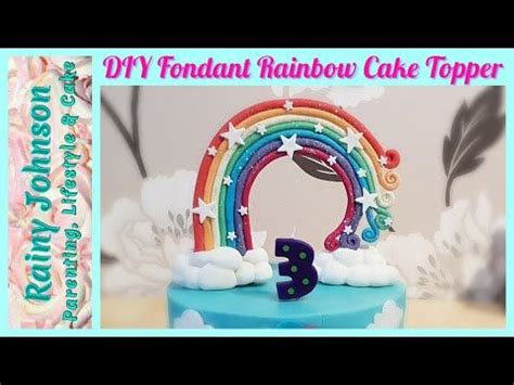 How To Make A Standing Rainbow Cake Topper DIY Fondant Topper