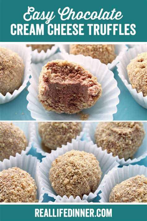 Easy Chocolate Cream Cheese Truffles Real Life Dinner