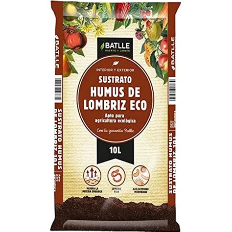 Sustrato Humus De Lombriz Eco BATLLE 10 L Agrocor